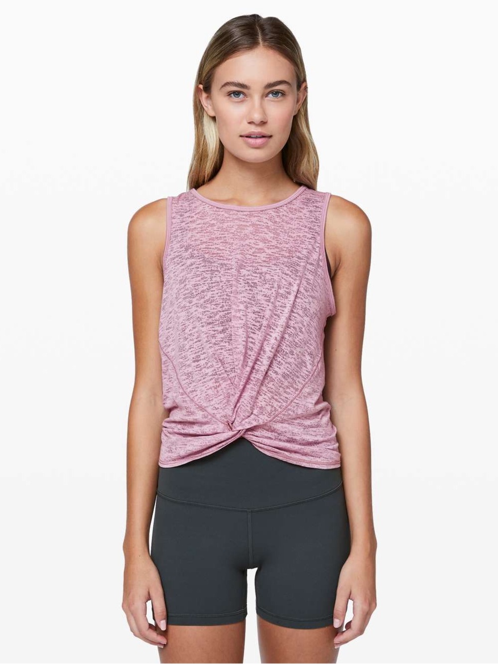 Lululemon‎ Breeze Through Burnout Twist Tank Top Rose Blush 4